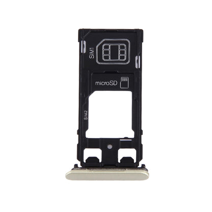 Sony Xperia X Dual SIM (Lime Gold) SIM Card Tray & Micro SD Tray with Dust Plug - Replacement Part