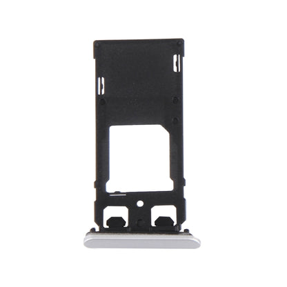 White SIM Card Tray & Micro SD Card Tray with Dust Plug for Sony Xperia X (Dual SIM Version)