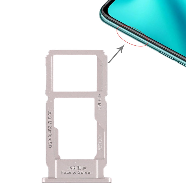 OPPO R11 Plus SIM Card Tray + Micro SD Card Tray Replacement (Silver) - Compatible & Quality Checked