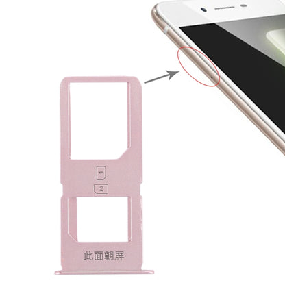 Rose Gold SIM Card Tray for Vivo X6S Plus - Replacement Dual SIM Tray, Professional Installation Recommended