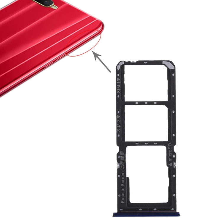 OPPO K1 Dual SIM & Micro SD Card Tray Replacement (Blue) - Compatible & Quality Checked