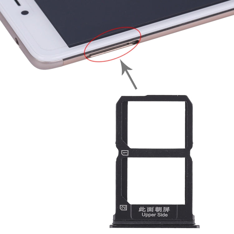 Vivo X9 Dual SIM Card Tray Replacement (Black) - Compatible & Quality Checked