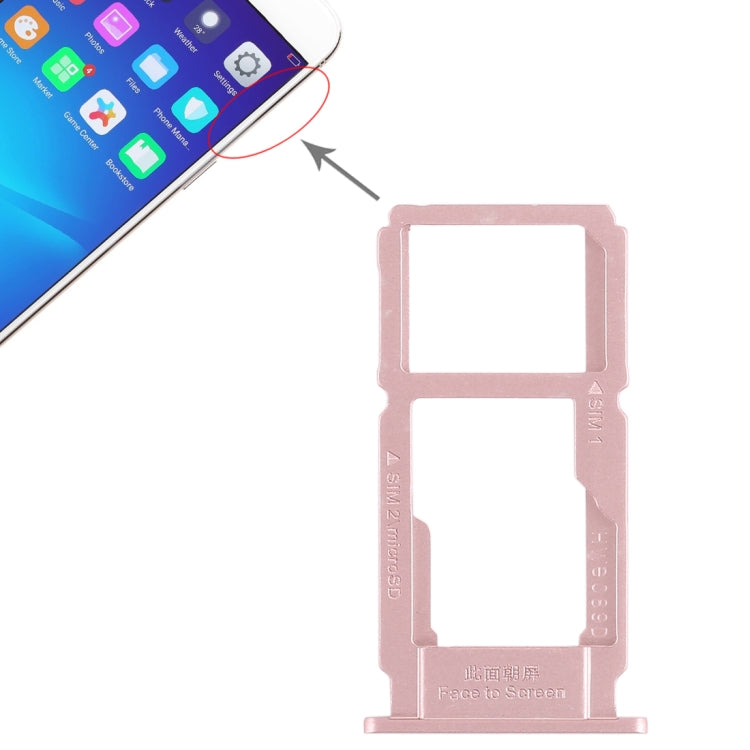 OPPO R11 SIM Card Tray & Micro SD Card Tray Replacement (Rose Gold) - Compatible & Checked Quality