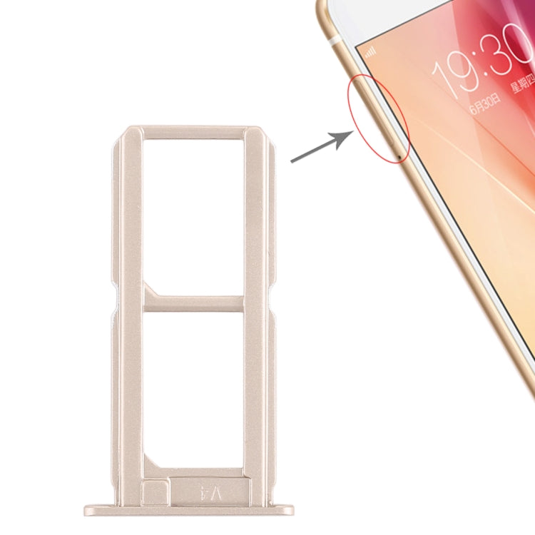 Vivo X7 Dual SIM Card Tray Replacement (Gold) - Compatible, Pre-Checked for Quality