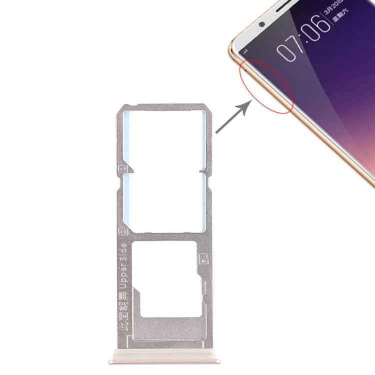 Vivo Y79 Gold Dual SIM Card Tray + Micro SD Card Tray Replacement - Checked & Ready to Install