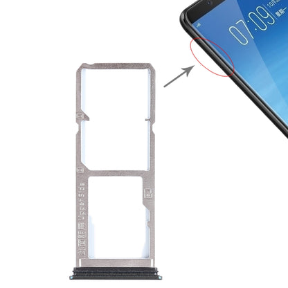 Vivo Y75 Dual SIM Card Tray & Micro SD Card Tray Replacement (Black) - Compatible Parts for Repair