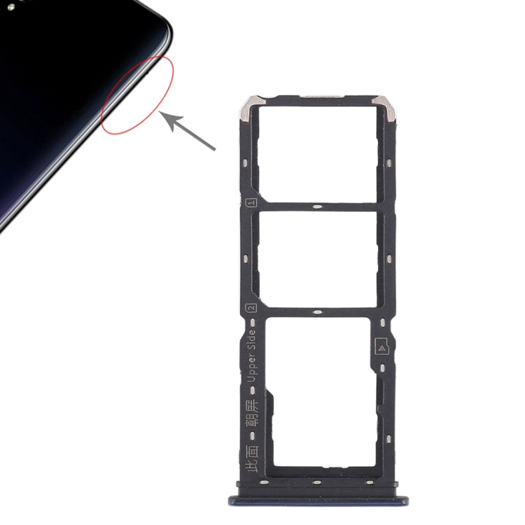 Vivo Y97 Dual SIM Card Tray & Micro SD Card Tray Replacement (Blue) - Quality Checked Component