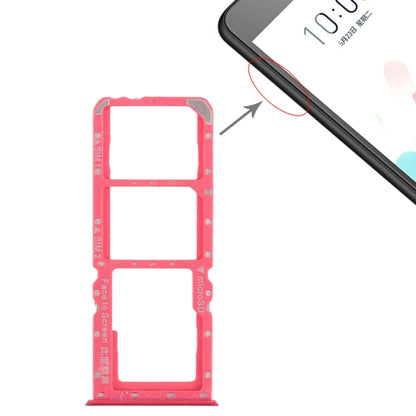OPPO A5 / A3s Dual SIM & Micro SD Card Tray Replacement (Red) - Perfect Fit, Quality Checked