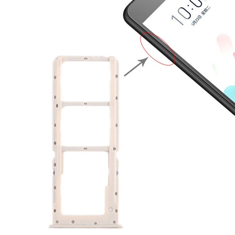 Silver SIM Card Tray & Micro SD Card Tray for OPPO A5 / A3s (2 x SIM) - Replacement Parts