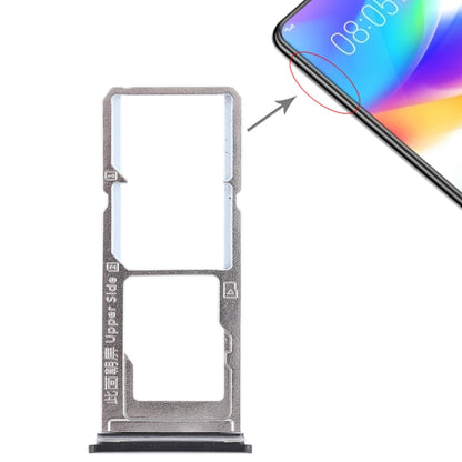 Black Dual SIM & Micro SD Card Tray for Vivo Y85, Z1, Z1i, V9 Youth, V9 - Replacement Part