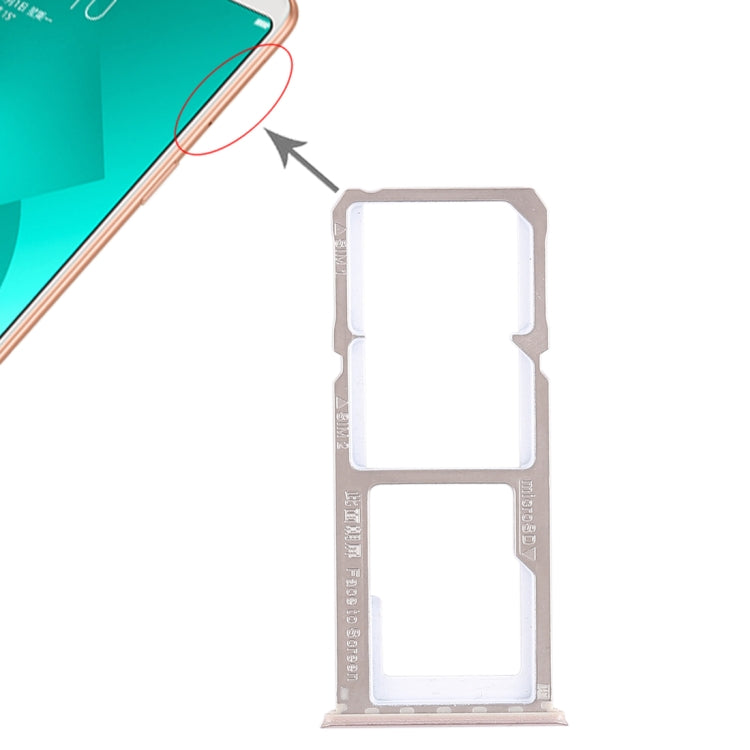 Rose Gold SIM & Micro SD Card Tray Set for OPPO A83 (2 x SIM Card Trays) - Replacement Parts