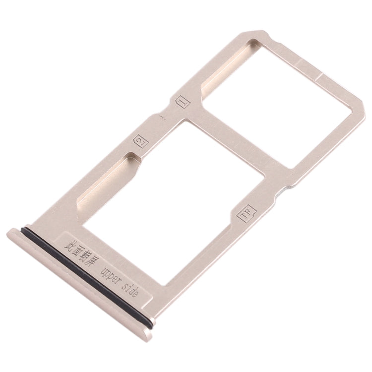 Vivo X20 Plus SIM Card Tray + Micro SD Card Tray Replacement (Gold) - Compatible & Quality Checked
