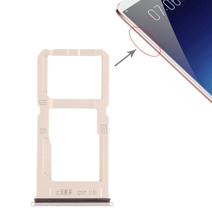 Vivo X20 Plus SIM Card Tray + Micro SD Card Tray Replacement (Gold) - Compatible & Quality Checked
