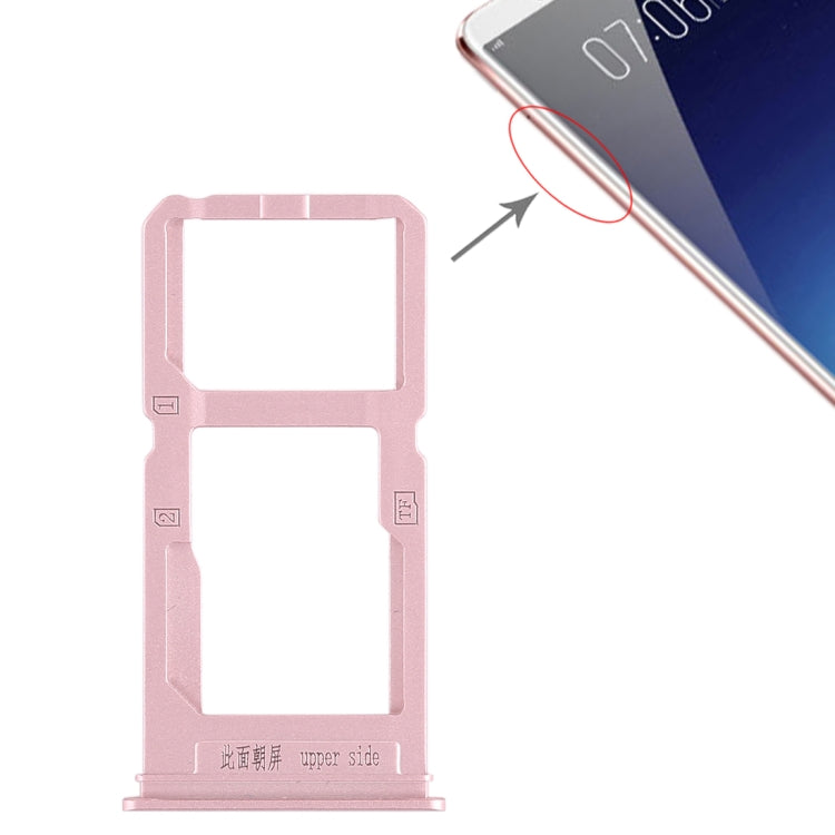Vivo X20 Plus SIM Card Tray + Micro SD Card Tray (Rose Gold) - Replacement for Broken Parts