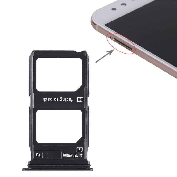 Vivo X9 Plus Dual SIM Card Tray Replacement (Black) - Quality Checked, Professional Installation Recommended