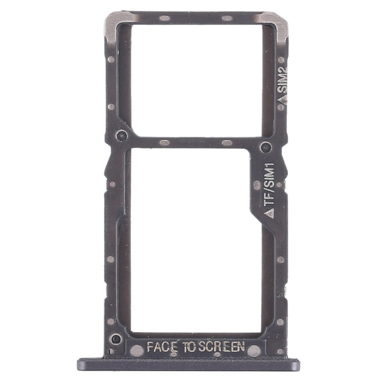 Black SIM Card Tray + Micro SD Card Tray for Xiaomi Pocophone F1 - Replacement Part