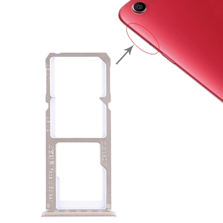 Rose Gold SIM & Micro SD Card Tray Set for OPPO A1 (2 x SIM Card Trays) - Replacement Parts