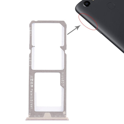 Gold SIM Card Tray & Micro SD Card Tray for OPPO A73 / F5 - 2 x Replacement Trays, Compatible with F5 Youth