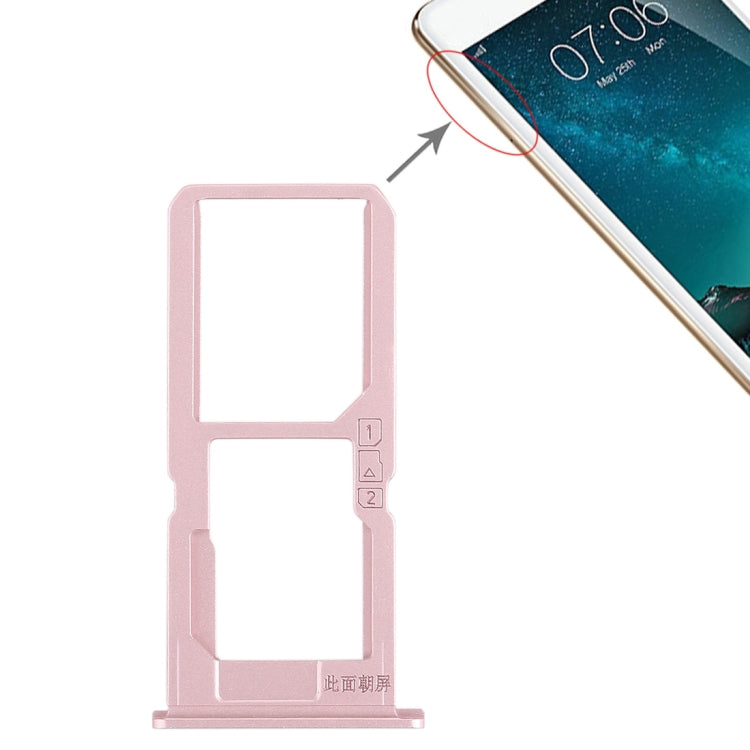 Vivo V3Max SIM Card Tray + Micro SD Card Tray Replacement (Rose Gold) - Compatible & Quality Checked