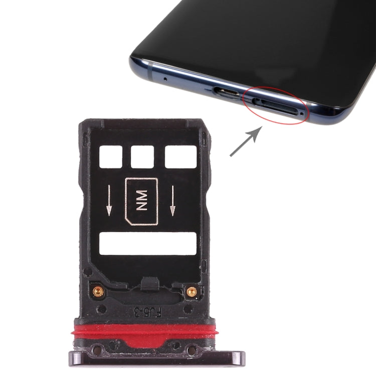 Replacement SIM Card Tray (2 Pack) for Huawei Mate 20 Pro - Black, Compatible & Quality Checked