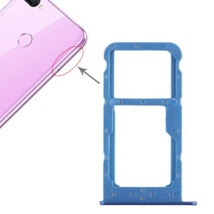 Huawei Honor 9i SIM Card Tray + Micro SD Card Tray Replacement (Blue) - Compatible & Checked Quality