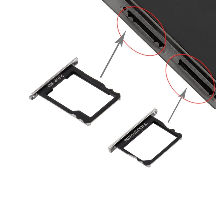 Huawei P8 SIM Card Tray & Micro SD Card Tray (Black) - Replacement Part, High Quality, Brand New