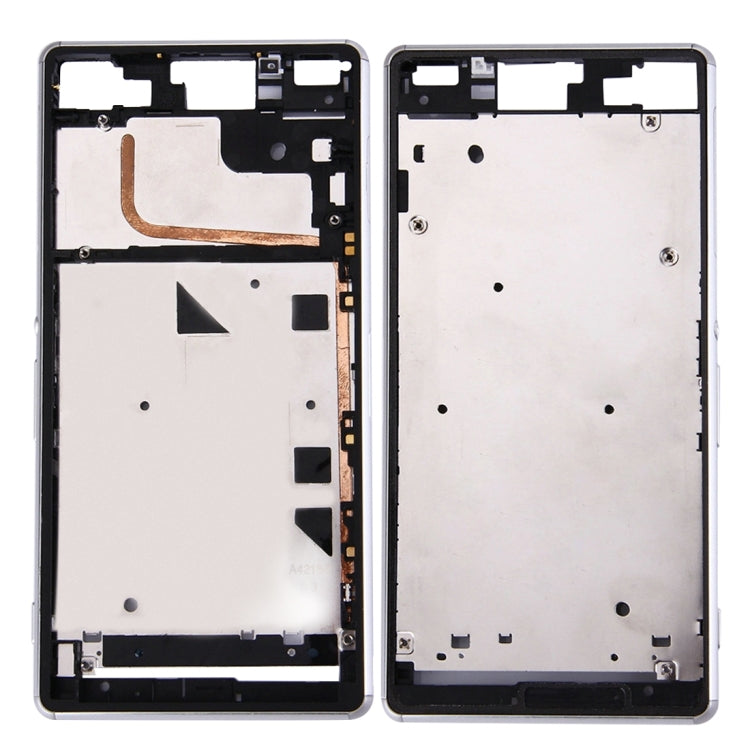 High-Quality Single SIM Front Housing LCD Frame Bezel Replacement for Sony Xperia Z3 (White)