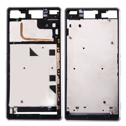 High-Quality Single SIM Front Housing LCD Frame Bezel Replacement for Sony Xperia Z3 (White)