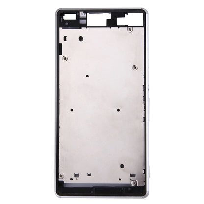 High-Quality Single SIM Front Housing LCD Frame Bezel Replacement for Sony Xperia Z3 (White)