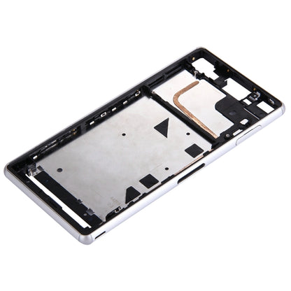 High-Quality Single SIM Front Housing LCD Frame Bezel Replacement for Sony Xperia Z3 (White)