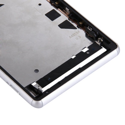High-Quality Single SIM Front Housing LCD Frame Bezel Replacement for Sony Xperia Z3 (White)