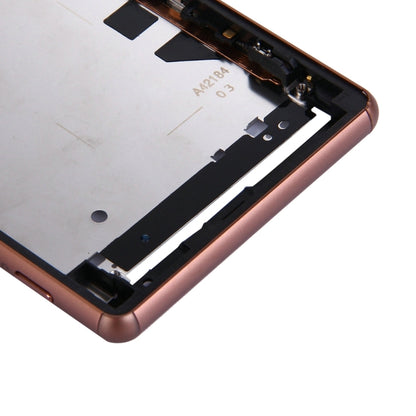 Single SIM LCD Frame Bezel Replacement for Sony Xperia Z3 (Brown) - High Quality Front Housing
