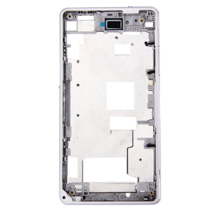 High-Quality Front Housing LCD Frame Bezel for Sony Xperia Z1 Compact / Mini (White) - Replacement Part