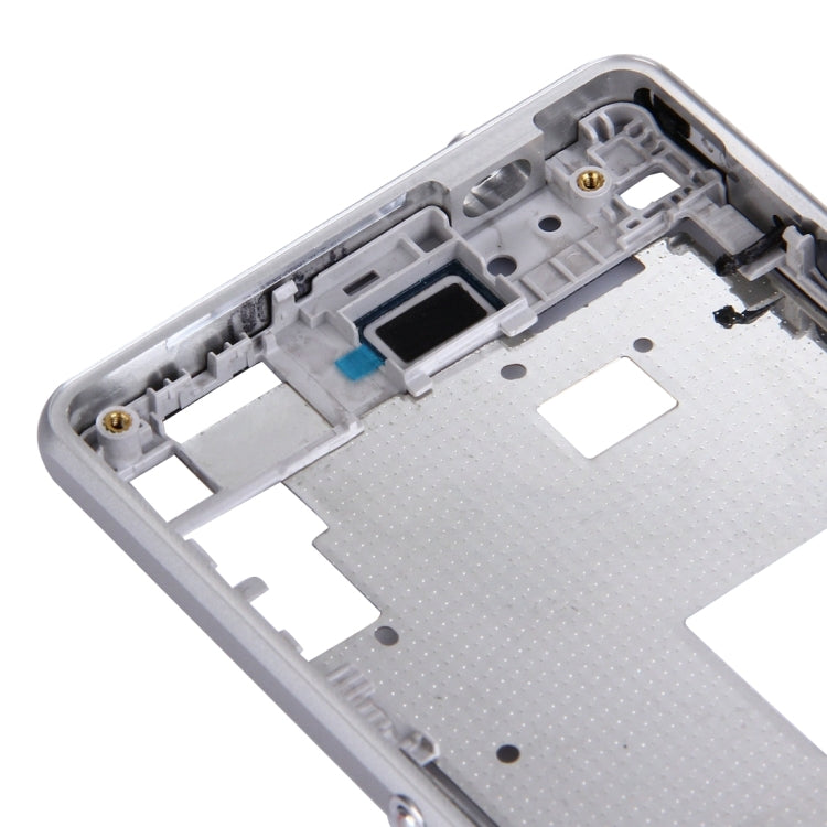 High-Quality Front Housing LCD Frame Bezel for Sony Xperia Z1 Compact / Mini (White) - Replacement Part