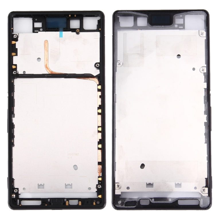 High-Quality Front Housing LCD Frame Bezel for Sony Xperia Z3+ / Z4 (Black) - Replacement Part