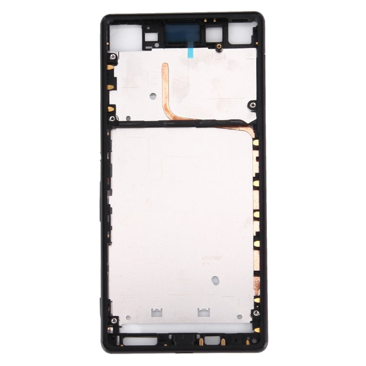 High-Quality Front Housing LCD Frame Bezel for Sony Xperia Z3+ / Z4 (Black) - Replacement Part