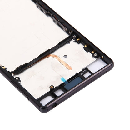 High-Quality Front Housing LCD Frame Bezel for Sony Xperia Z3+ / Z4 (Black) - Replacement Part