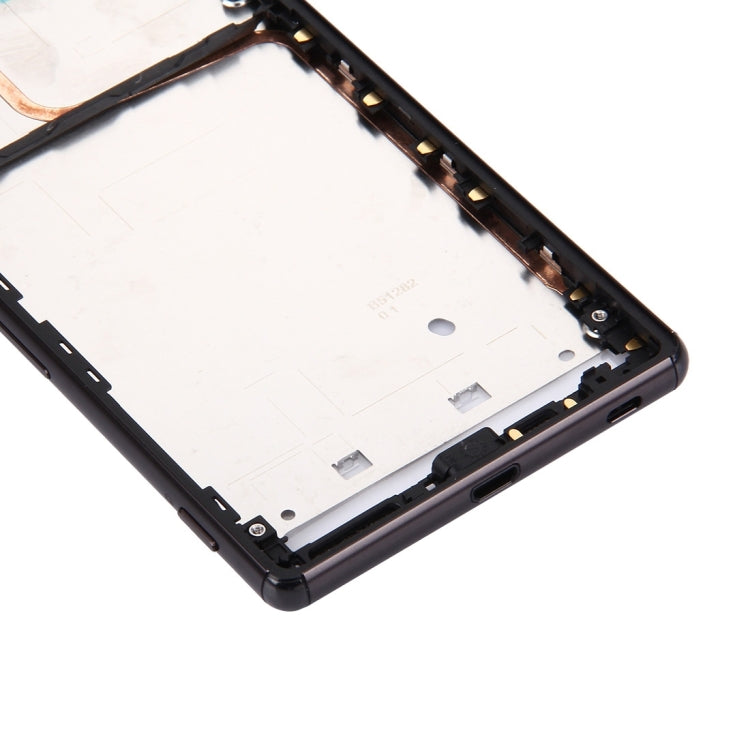 High-Quality Front Housing LCD Frame Bezel for Sony Xperia Z3+ / Z4 (Black) - Replacement Part