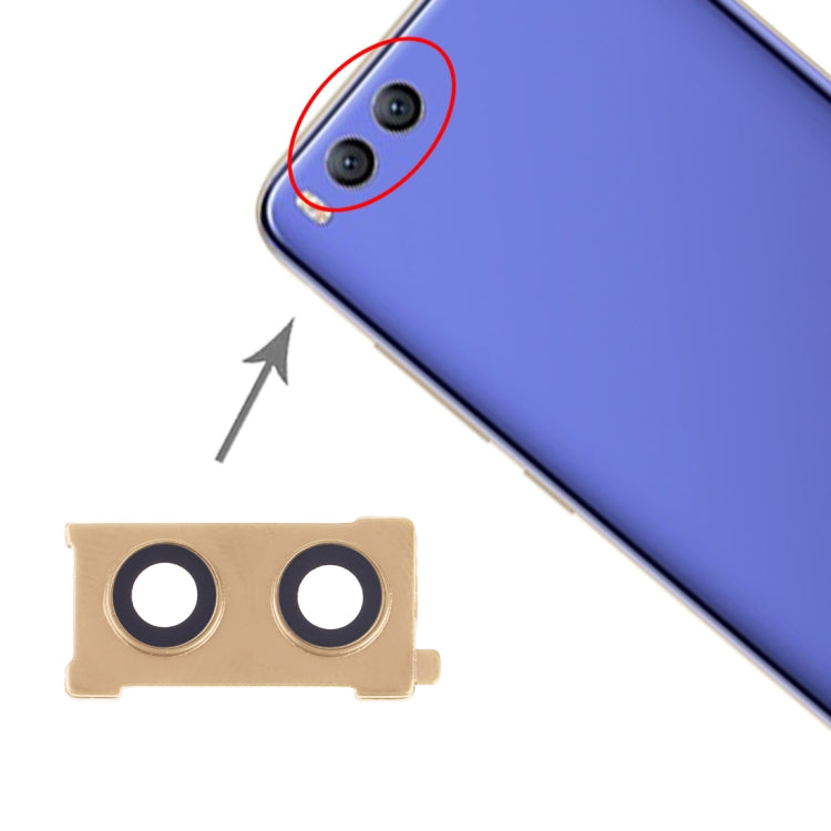 Gold Camera Lens Cover Replacement for Xiaomi Mi 6 - Professional Installation Recommended