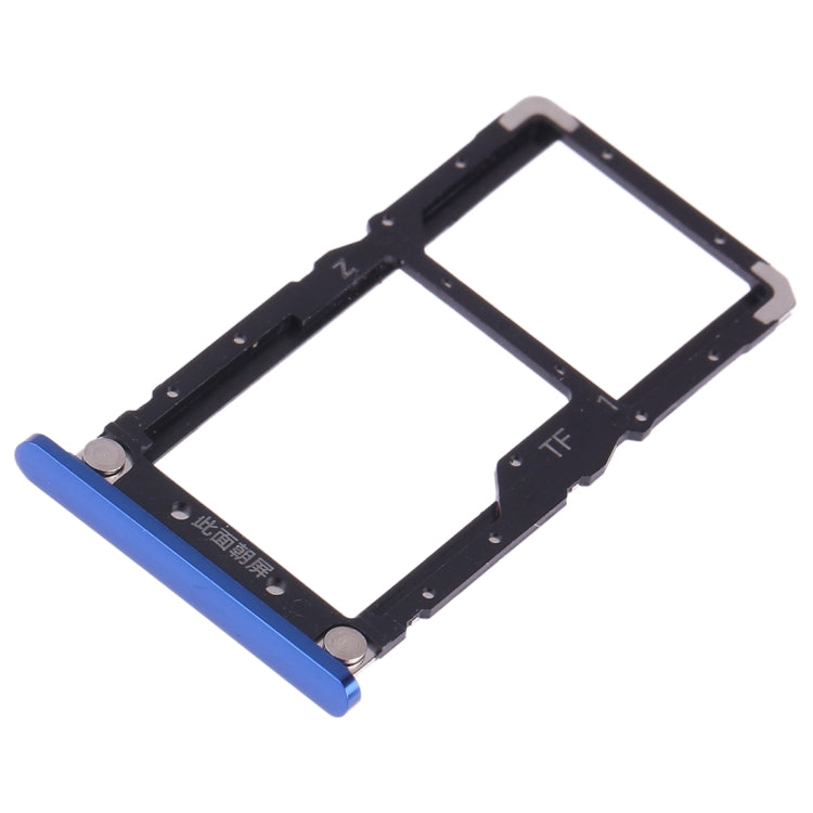 Xiaomi Mi 8 Lite SIM Card Tray with SIM & Micro SD Card Slot - Replacement Part (Blue)