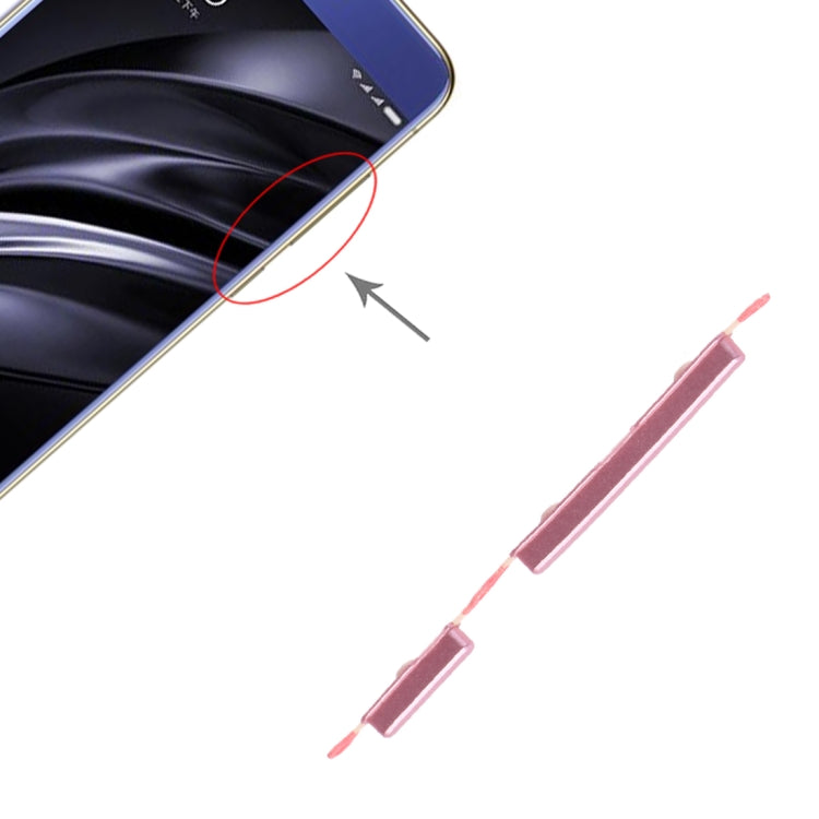 Replacement Power and Volume Control Buttons for Xiaomi Redmi 6A / Redmi 6 (Pink) - Quality Checked