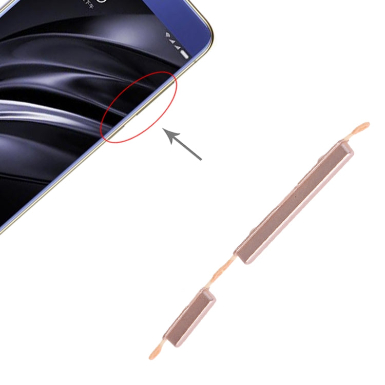 Replacement Power and Volume Control Buttons for Xiaomi Redmi 6A / Redmi 6 (Gold) - Quality Checked