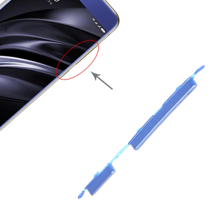 Replacement Power and Volume Control Buttons for Xiaomi Redmi 6A / Redmi 6 (Blue) - Compatible Parts