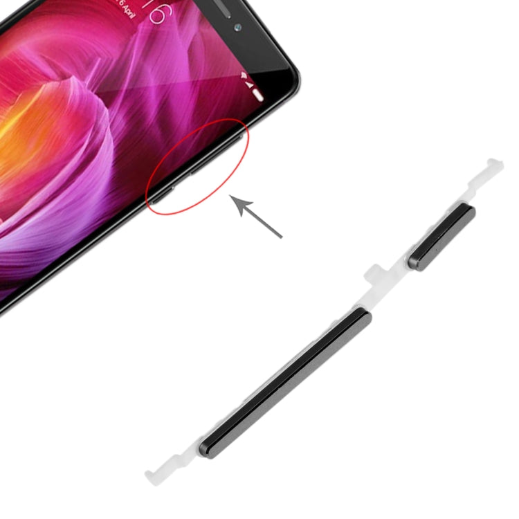 Replacement Power and Volume Control Buttons for Xiaomi Redmi Note 4 (Black) - Quality Checked Parts