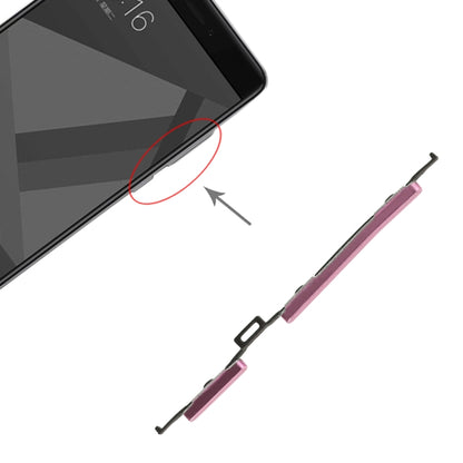 Replacement Power and Volume Control Buttons for Xiaomi Redmi Note 4X (Pink) - Quality Checked Parts