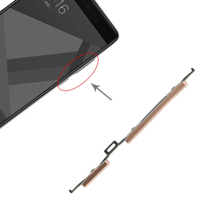 Replacement Power and Volume Control Buttons for Xiaomi Redmi Note 4X (Gold) - Compatible & Quality Checked