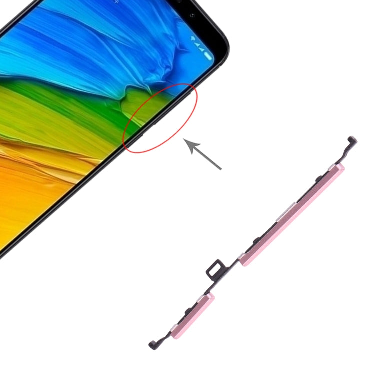 Xiaomi Redmi 5 Plus Power & Volume Control Button Replacement (Pink) - Quality Checked Part
