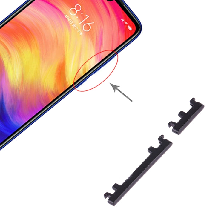 Replacement Power & Volume Control Buttons for Xiaomi Redmi Note 7 Pro / Note 7 (Black) - Quality Assurance