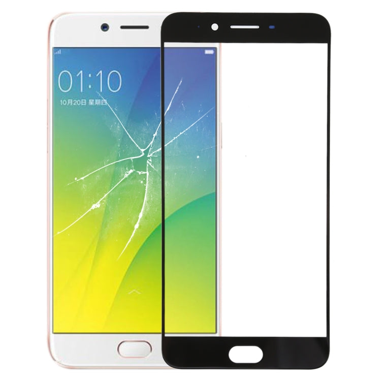 Replacement Black Front Screen Outer Glass Lens for OPPO R9s Plus - Compatible & Tested