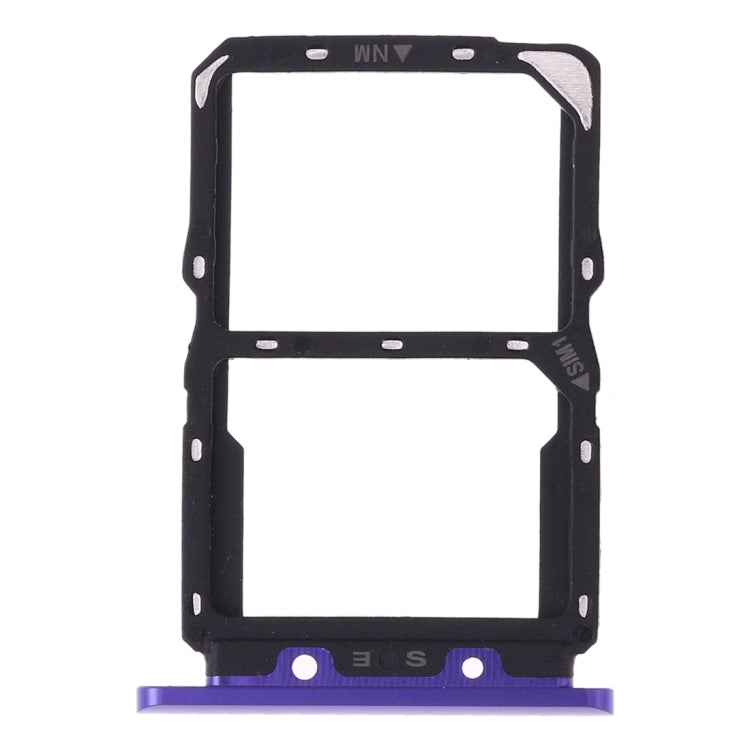 SIM & NM Card Tray for Huawei Nova 5 (Purple) - Replacement Part, Fully Compatible, Installation Recommended